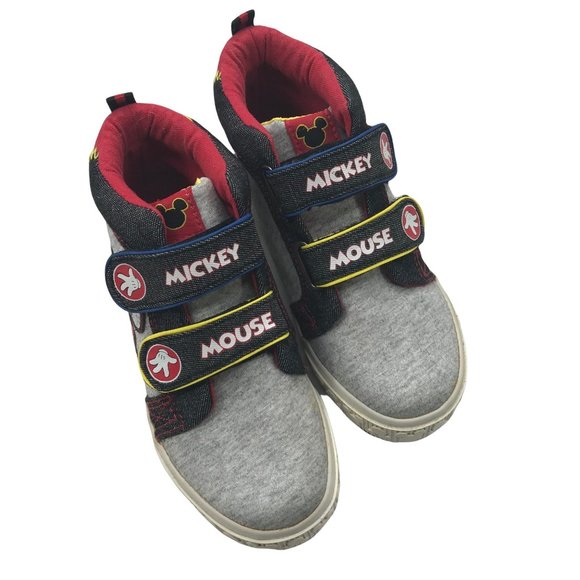 Disney Mickey Mouse Children's High Top Shoes Size 11 Very Good Used Condition - Picture 1 of 11